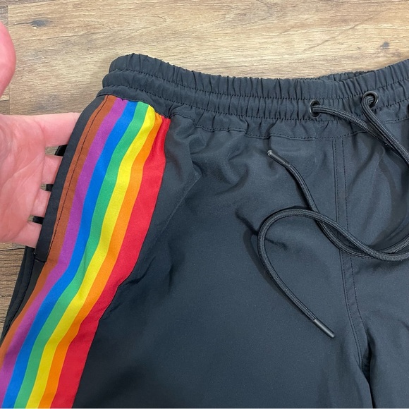 Humankind and Target Collaboration Black Shorts w/ Rainbow Leg Size M - Picture 5 of 7